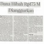 Dana Hibah dianggurkan