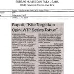 Bupati Targetkan Opini