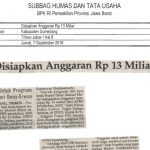 Disiapkan Anggaran