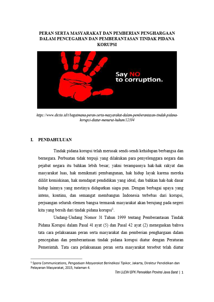 Dapat bentuk dalam diwujudkan indonesia masyarakat pemberantasan korupsi dalam di peran PERAN SERTA